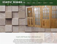 Tablet Screenshot of exoticwoodsbb.com